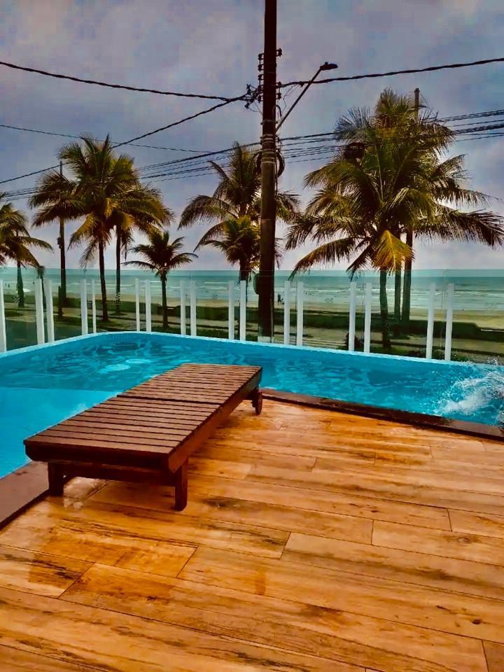 Mongagua Com Vista Para O Mar Pe Na Areia Ngoại thất bức ảnh